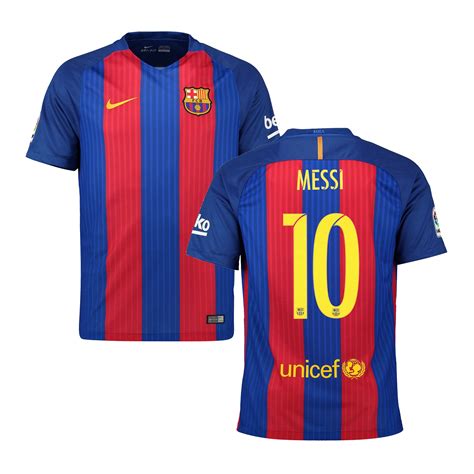 barcelona lionel messi nike youth 2016 17 home replica jersey|lionel messi youth jersey barcelona sale.